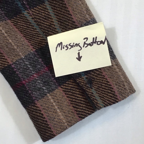 Vintage Harve Benard Womens Plaid Wool Blazer Size 10 Oversized 2 Button Jacket - Picture 14 of 16